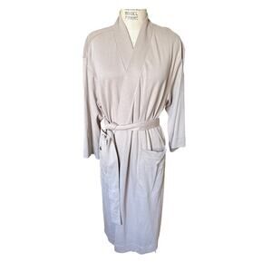 Subset Organic Cotton Unisex Essential Robe in Stone Size Medium Large